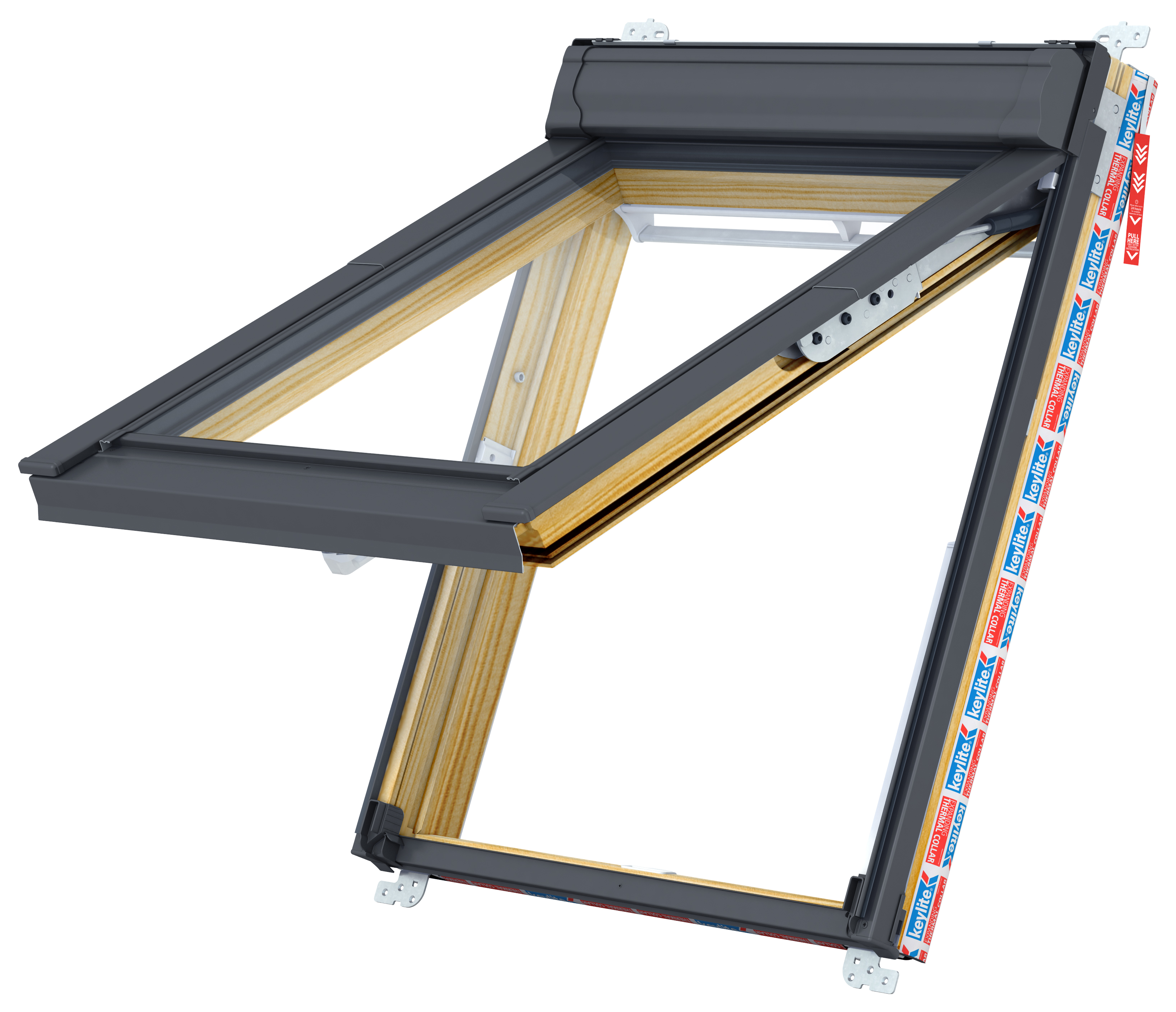 Image of Keylite TFE 06 HT Pine Fire Escape Hi-Therm Roof Window - 780 x 1400mm