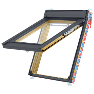 Image of Keylite TFE 06 HT Pine Fire Escape Hi-Therm Roof Window - 780 x 1400mm