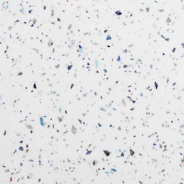 Image of Duarti By Calypso Glitter White Postformed Slimline Worktop - 2000 x 230 x 22mm