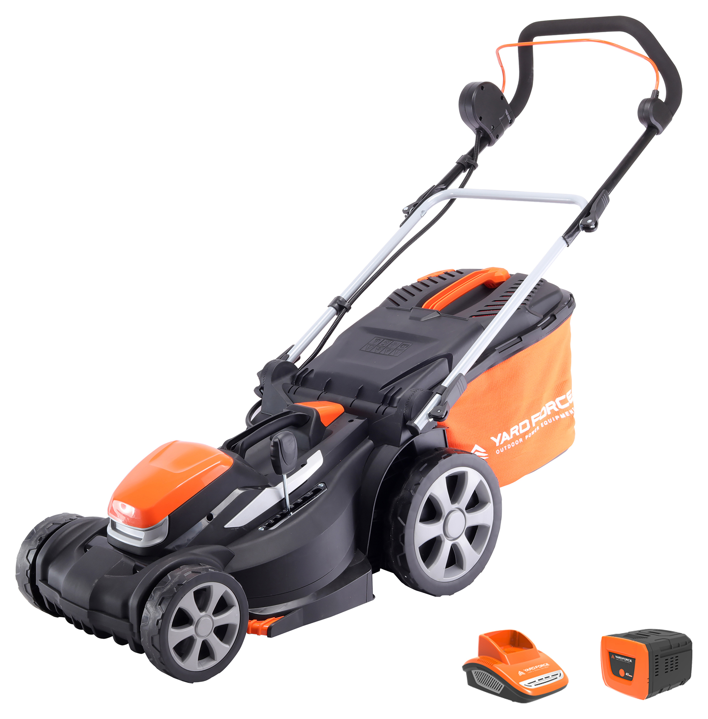 Yard Force LM G37A 40V 37cm Cordless Lawnmower with 2.5AH Li-ion Battery & Quick Charger