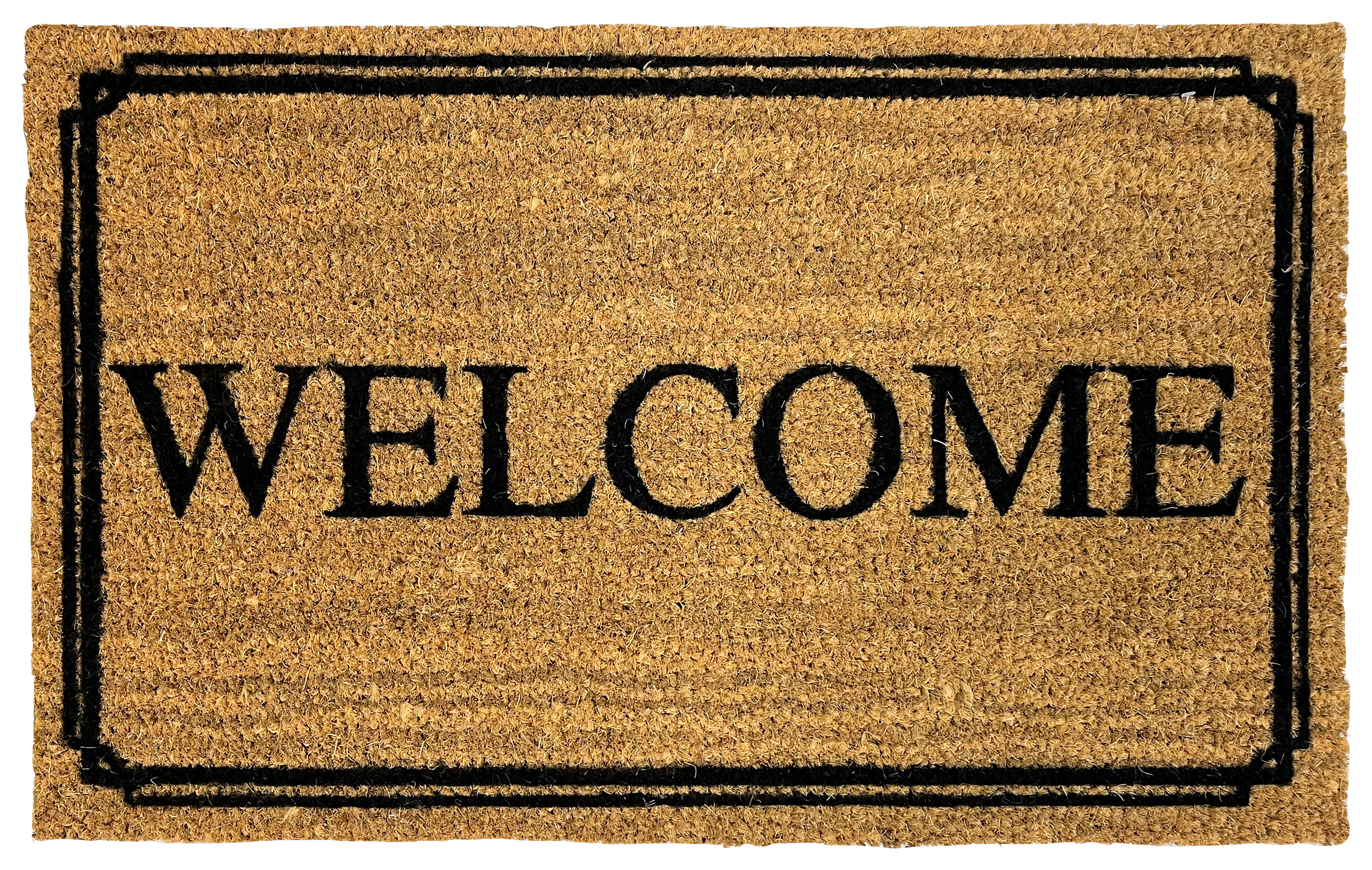 Welcome Stencilled Coir Doormat - 50 x 80cm