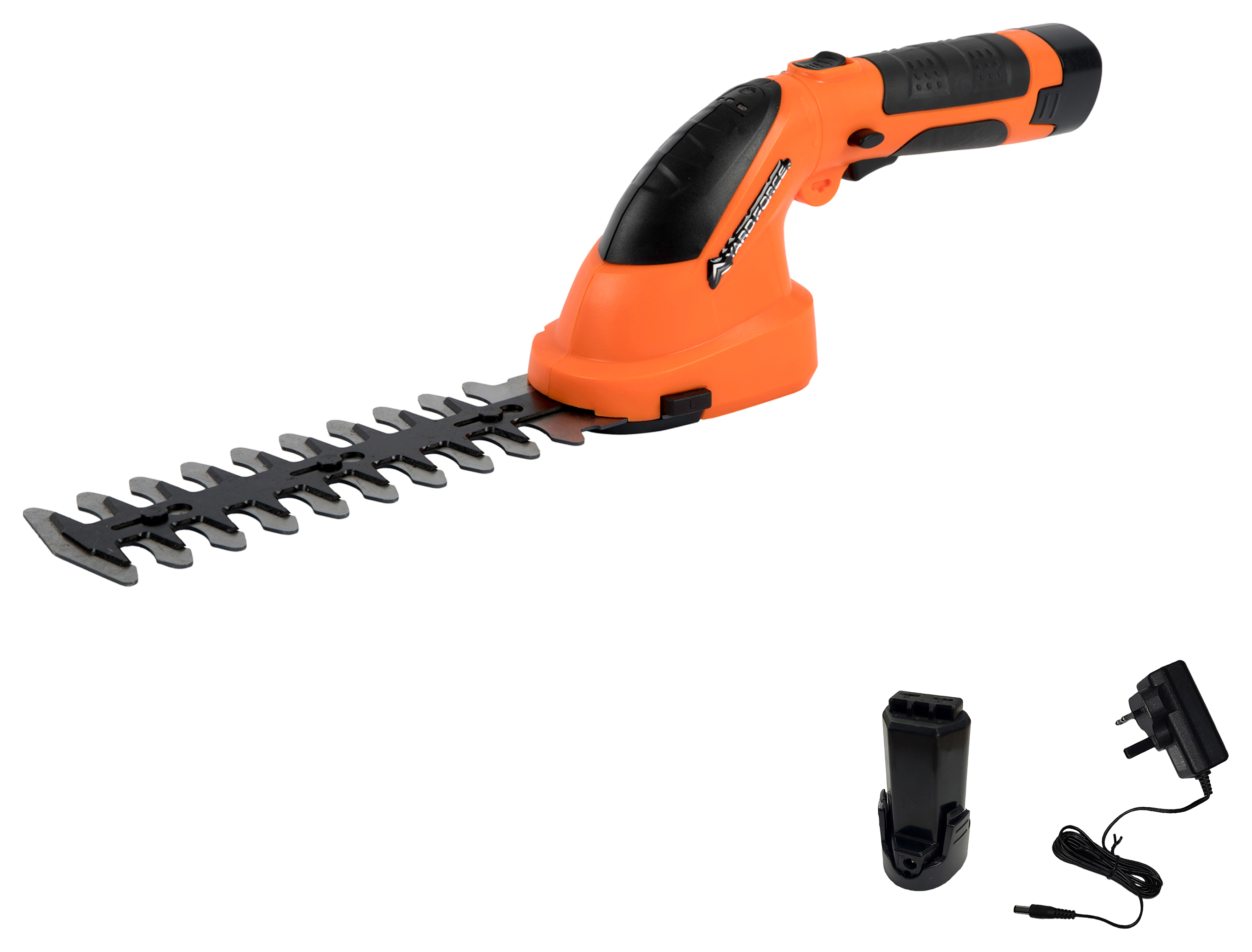 Yard Force LH A17 7.2V Cordless Edging Grass & Hedge Shear Set with Li-Ion Battery & Charger