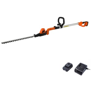 Image of Yard Force LH C41A 20V Extendable Cordless Pole Hedge Trimmer with Adjustable Head & Li-ion Battery & Charger