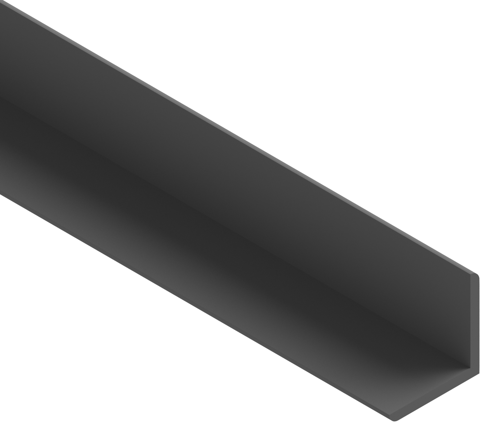 Image of Cheshire Mouldings Black PVC Angle - 12 x 12 x 2400mm