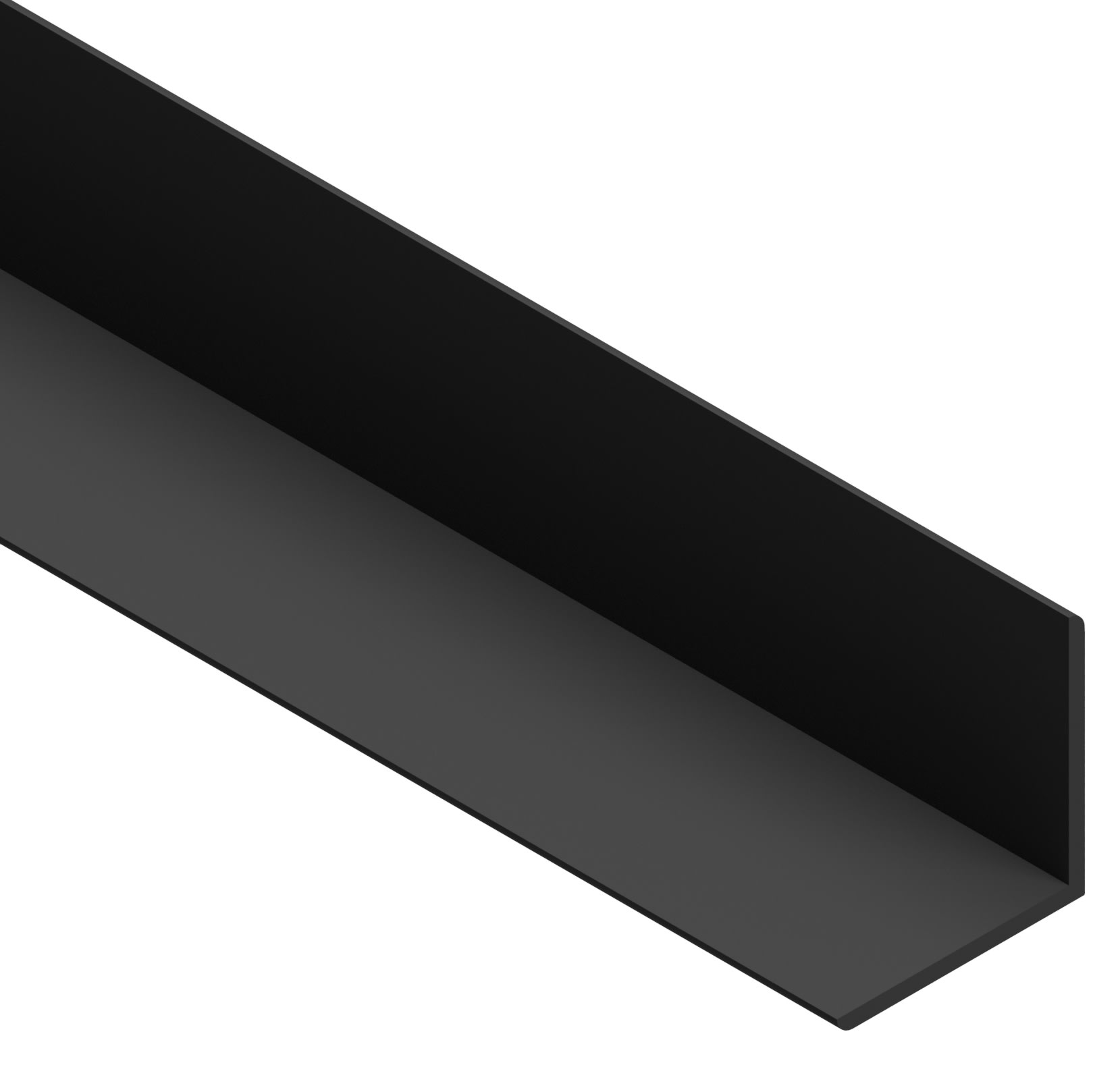 Cheshire Mouldings Black PVC Angle - 18x18x2400mm