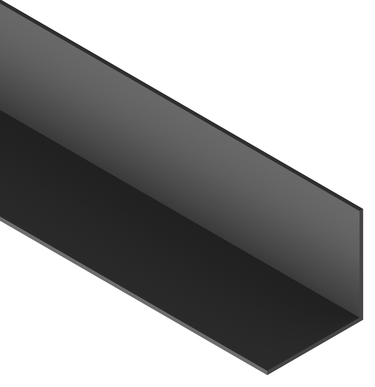 Cheshire Mouldings Black PVC Angle - 25x25x2400mm