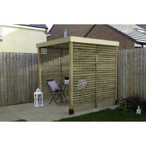 Forest Garden Modular Pergola with 3 Side Panel Pack - 1.97 x 1.97m