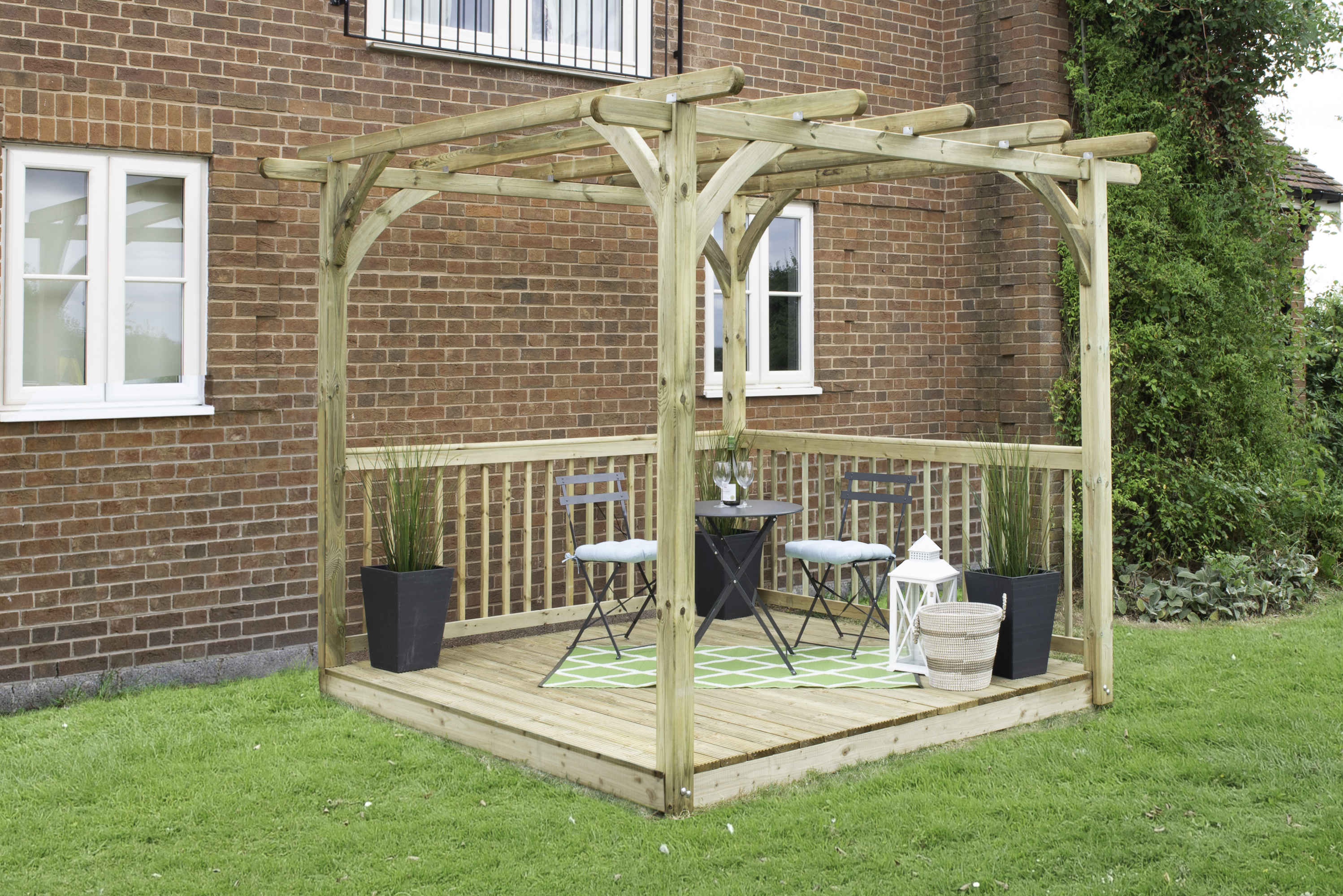 Forest Garden Ultima Pergola and Decking Kit - 3.05 x 3.05m