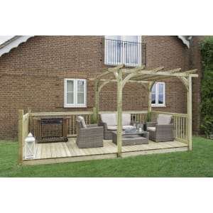 Forest Garden Ultima Pergola and Patio Decking Kit - 3.05 x 5.21m