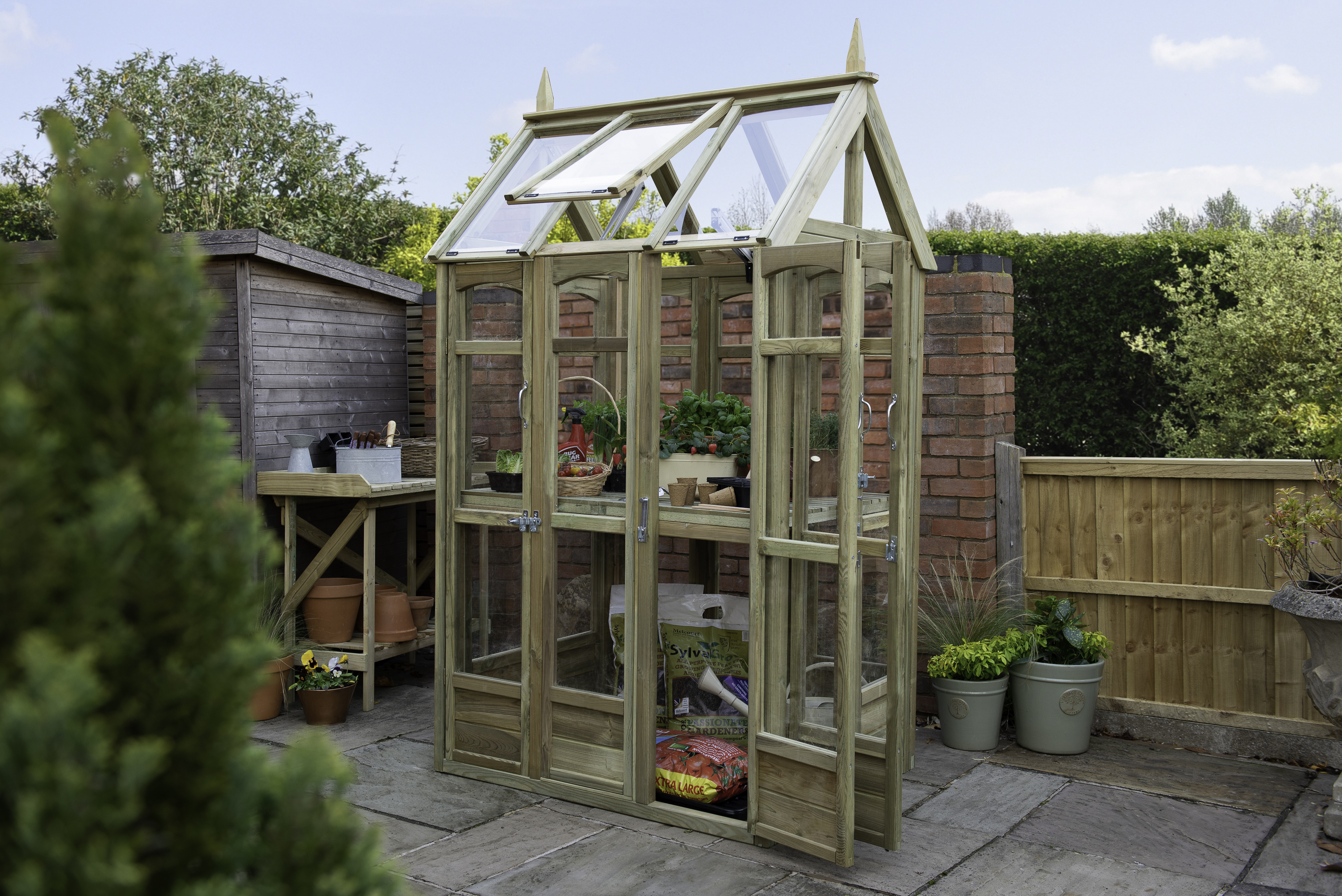 Forest Garden Victorian Walk Around Greenhouse with Auto Vent - 4 x 3ft