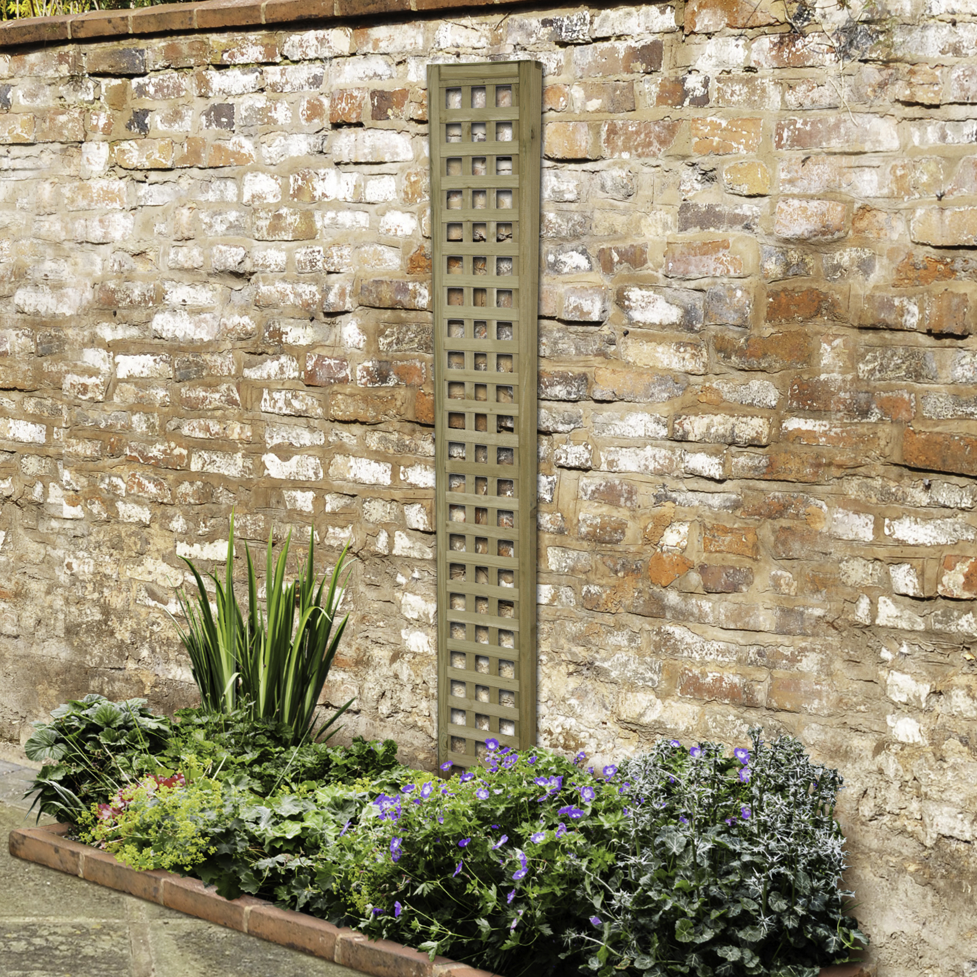 Forest Garden Premium Framed Trellis - 1800 x 300mm