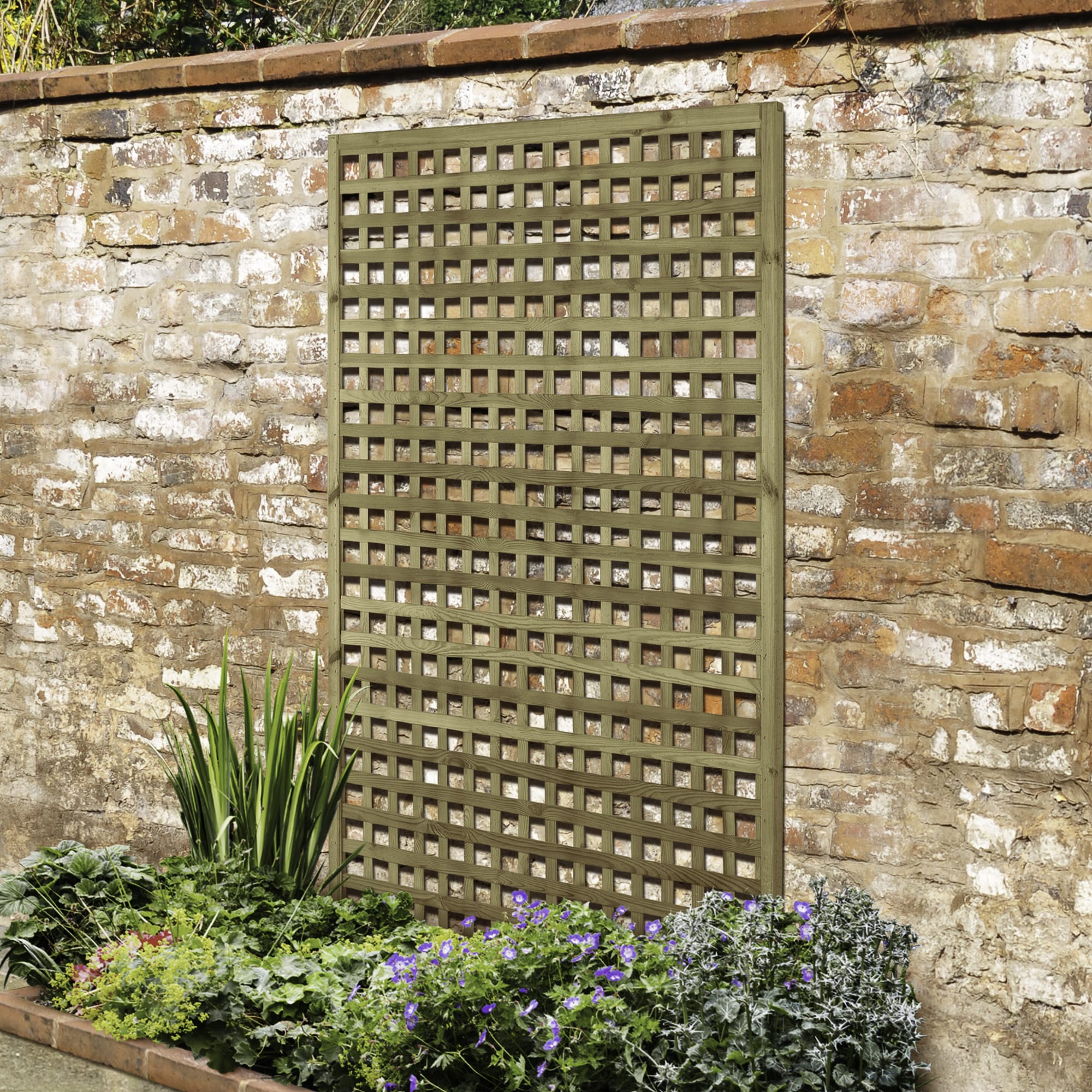 Forest Garden Premium Framed Trellis 1800 x 1200mm Wickes.co.uk