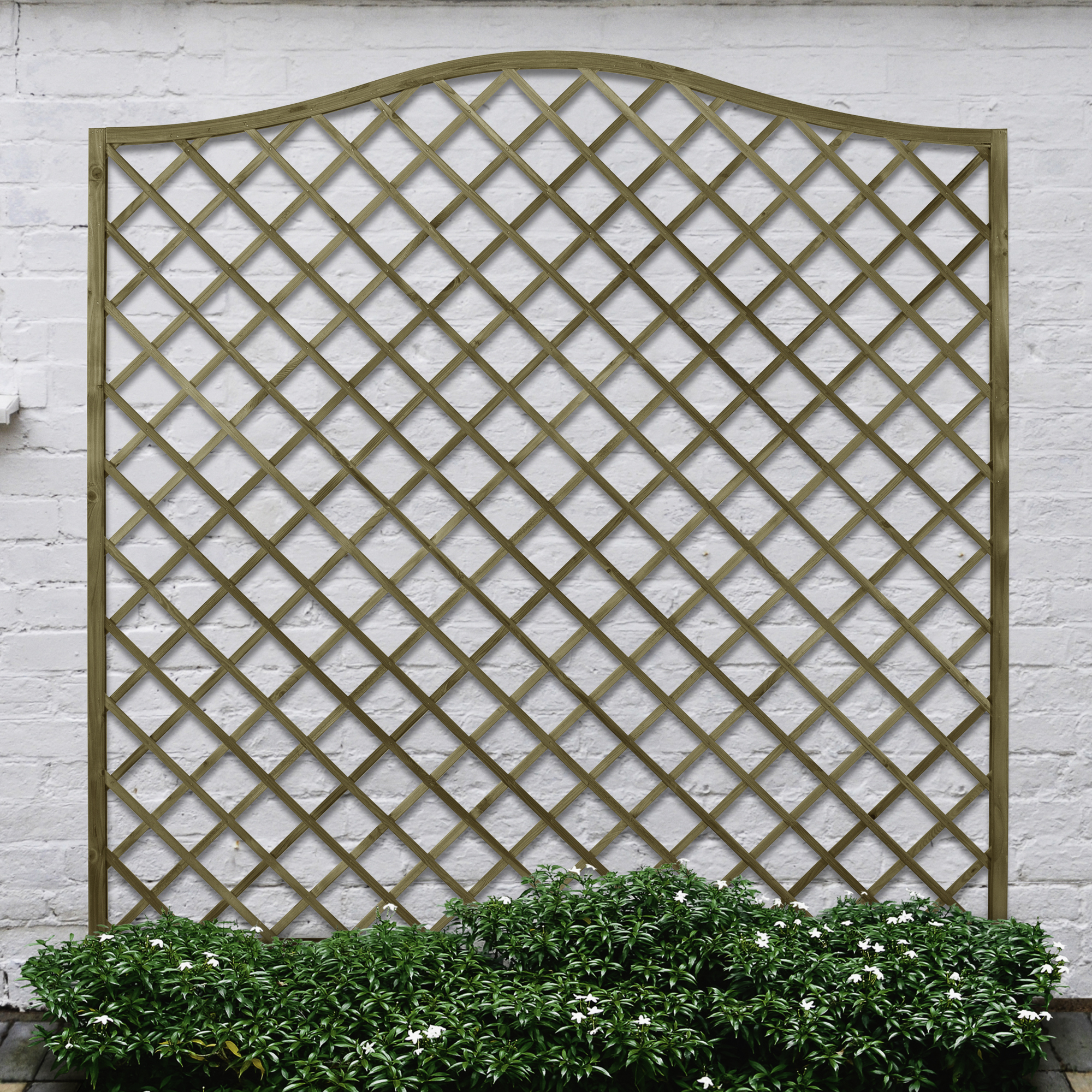 Forest Garden Pressure Treated Decorative Europa Hamburg Garden Screen 1800 x 1800mm