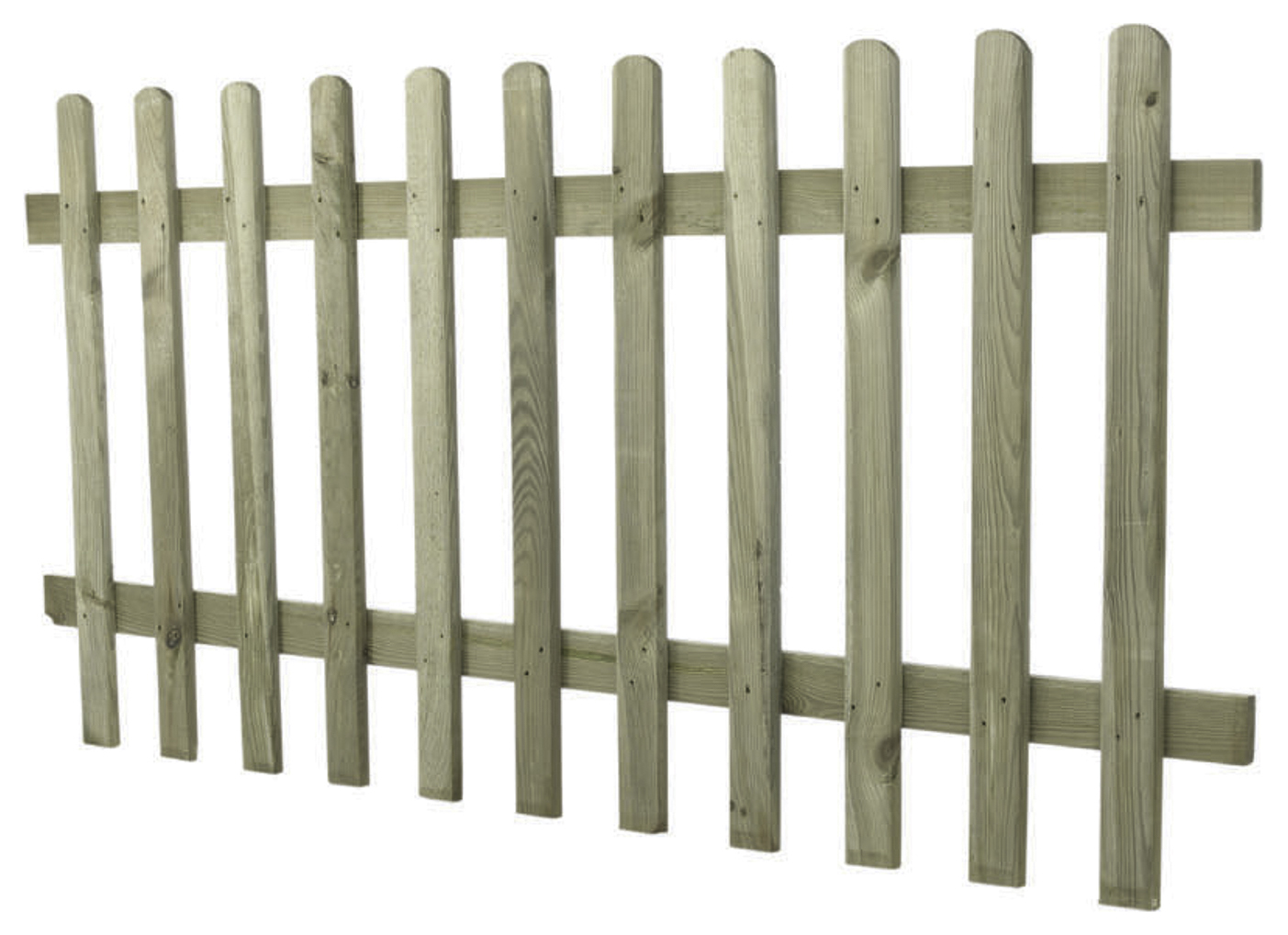 Forest Garden Pressure Treated Ultima Pale Picket Fence Panel - 1800 x 900mm - Pack of 3