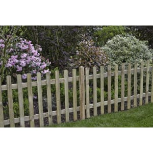 Image of Forest Garden Pressure Treated Ultima Pale Picket Fence Panel - 1800 x 900mm - Pack of 5