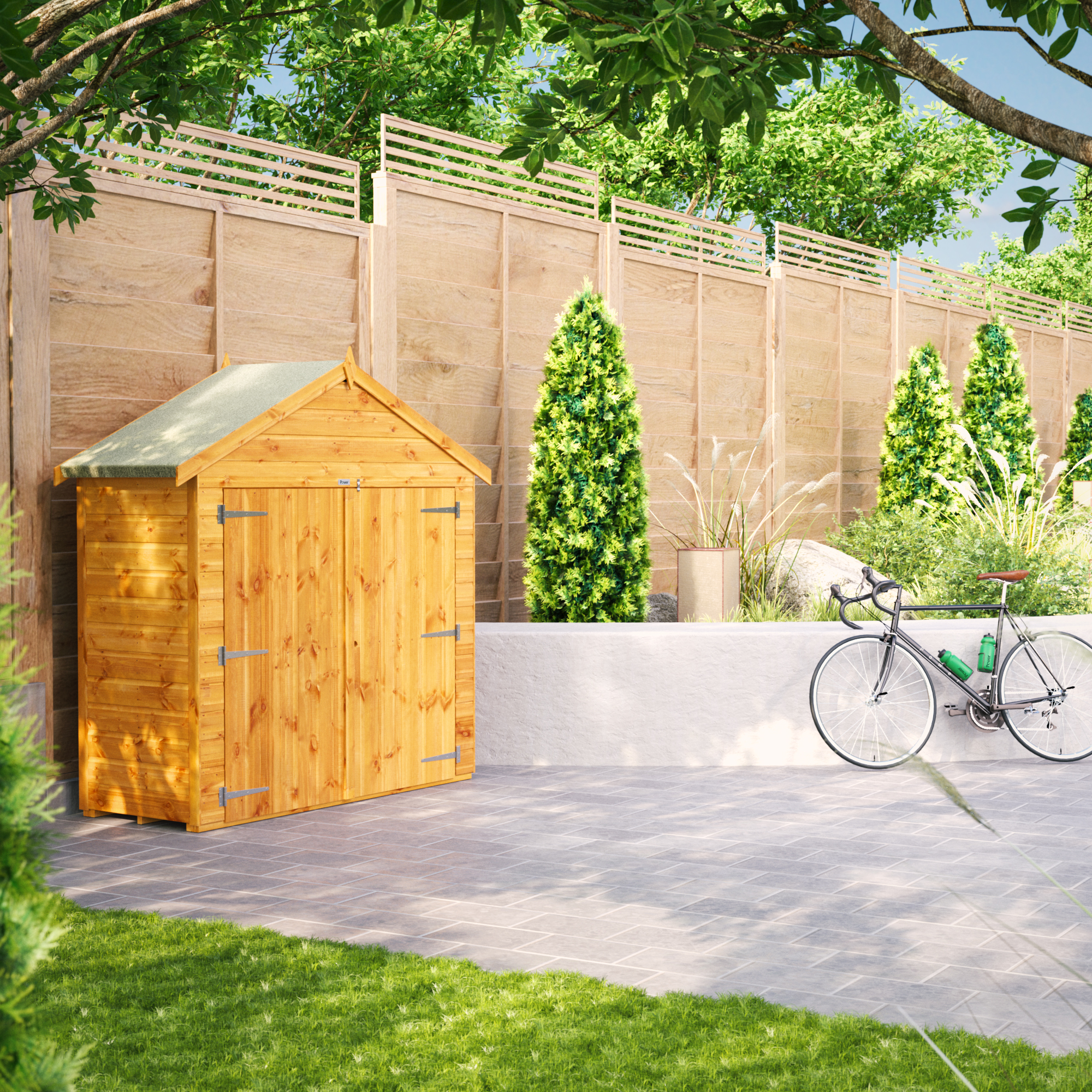 Power Sheds 2 x 6ft Apex Bike Shed