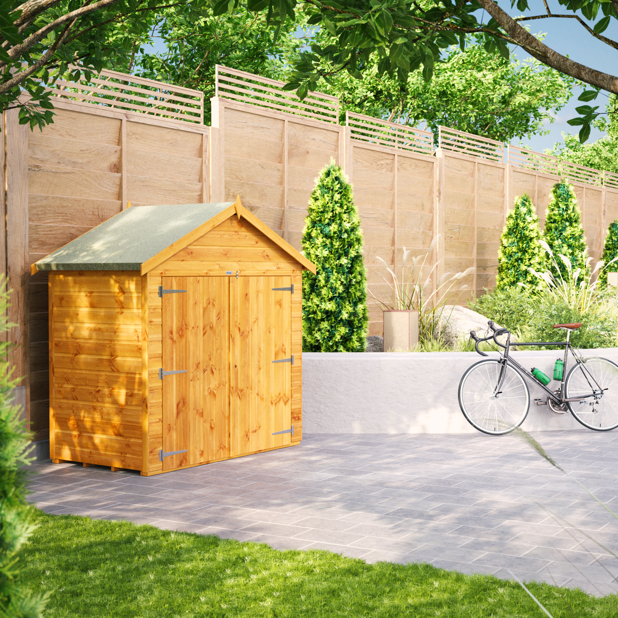 Power Sheds Apex Bike Shed - 3 x 6ft