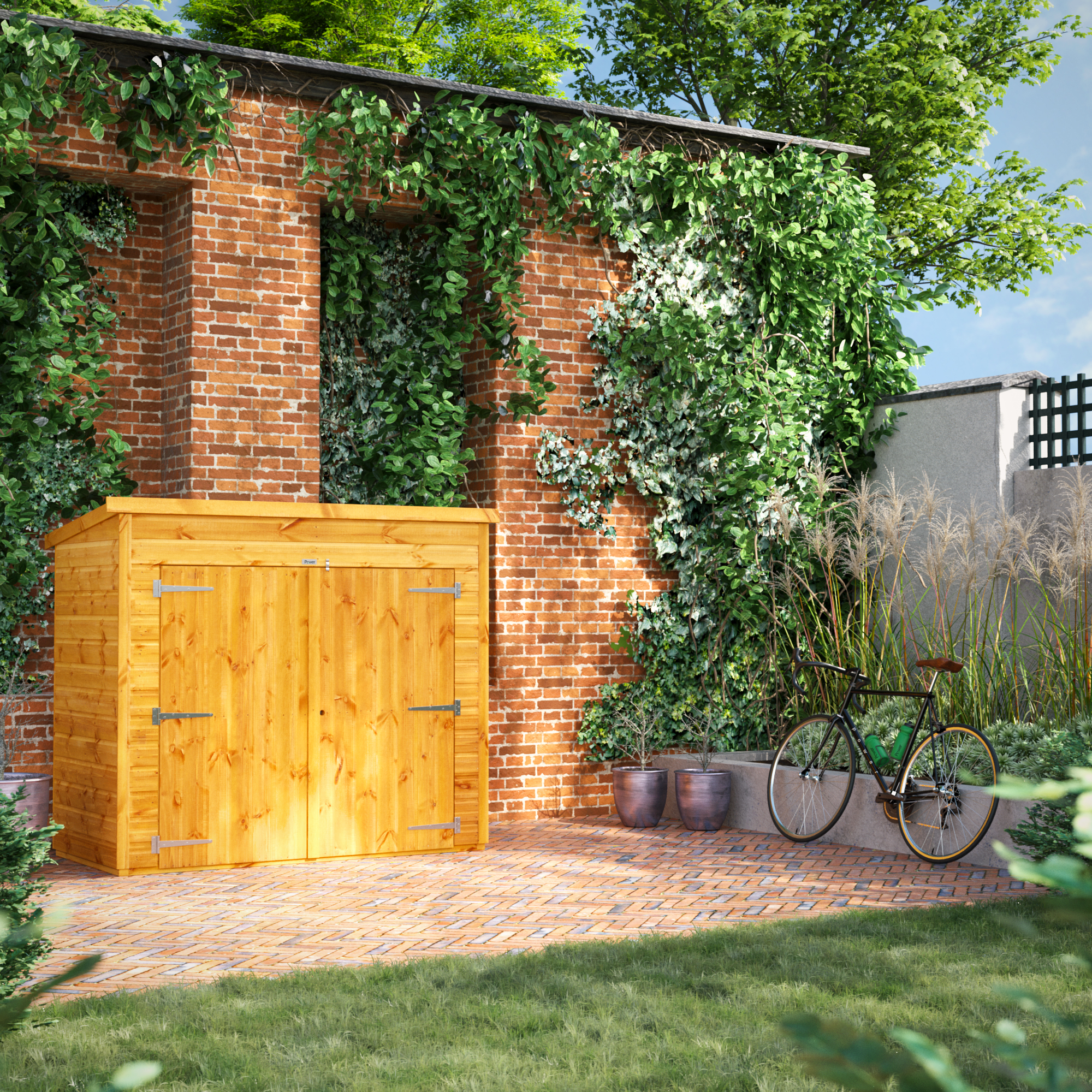 Power Sheds 6 x 3ft Pent Bike Shed