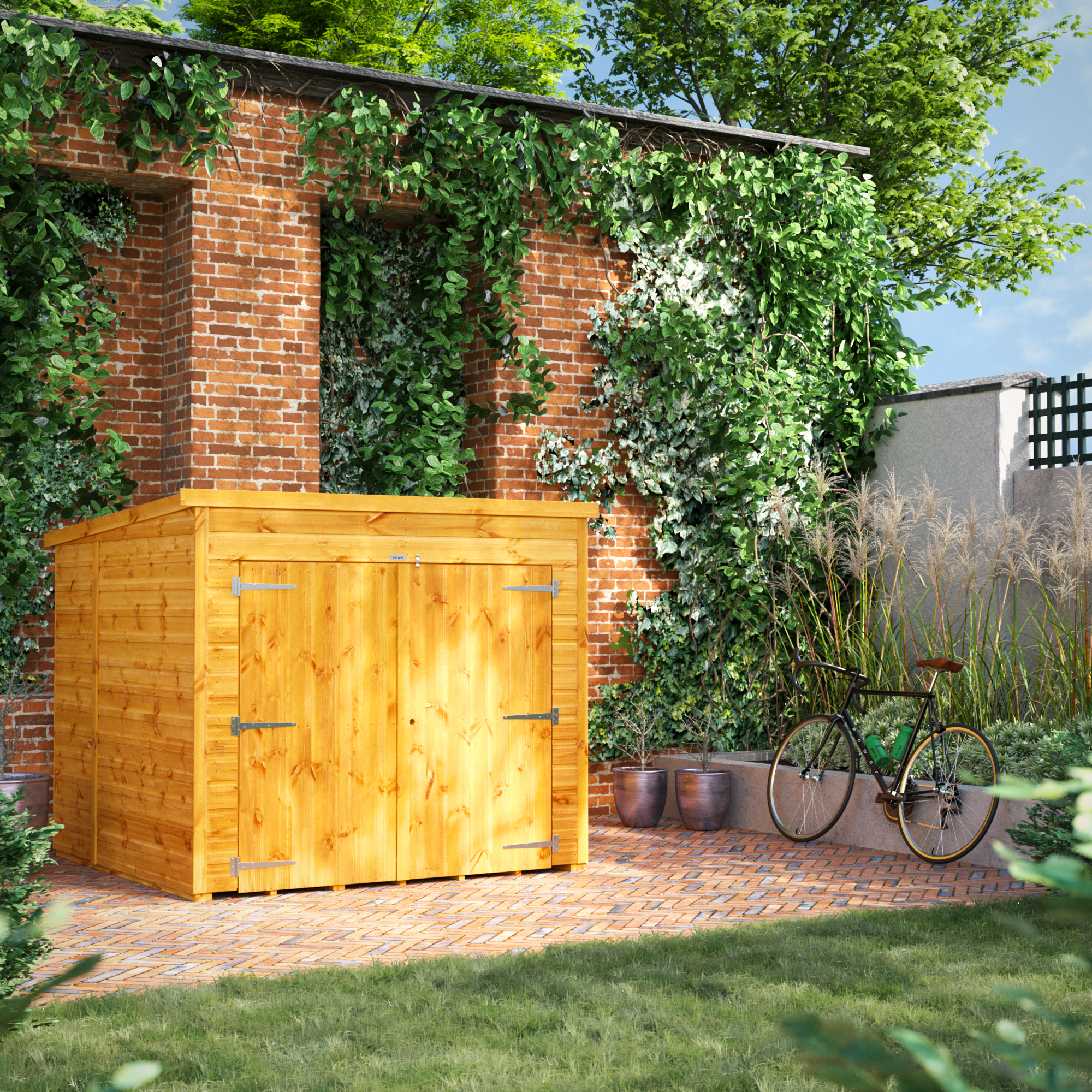 Image of Power Sheds 6 x 6ft Pent Bike Shed