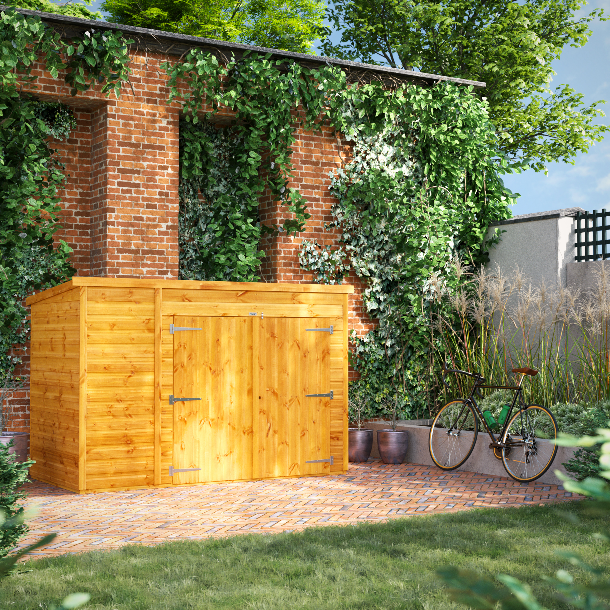 Power Sheds Pent Bike Shed - 8 x 4ft