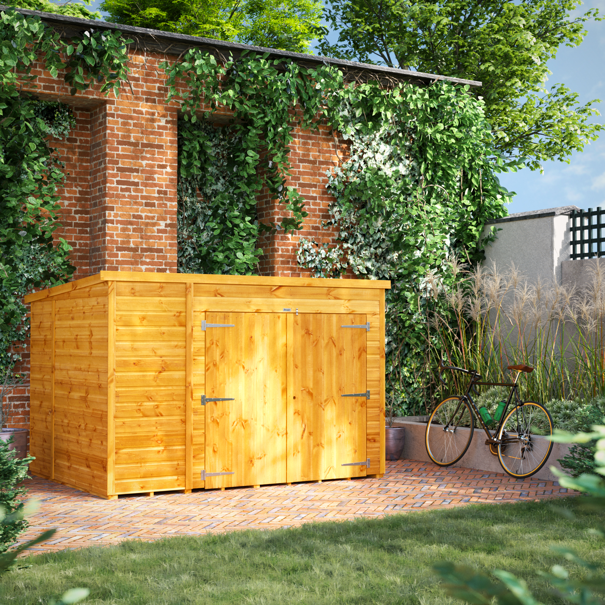 Power Sheds 8 x 6ft Pent Bike Shed