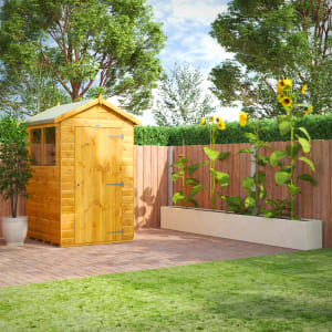 Power Sheds 4 x 4ft Apex Shiplap Dip Treated Shed