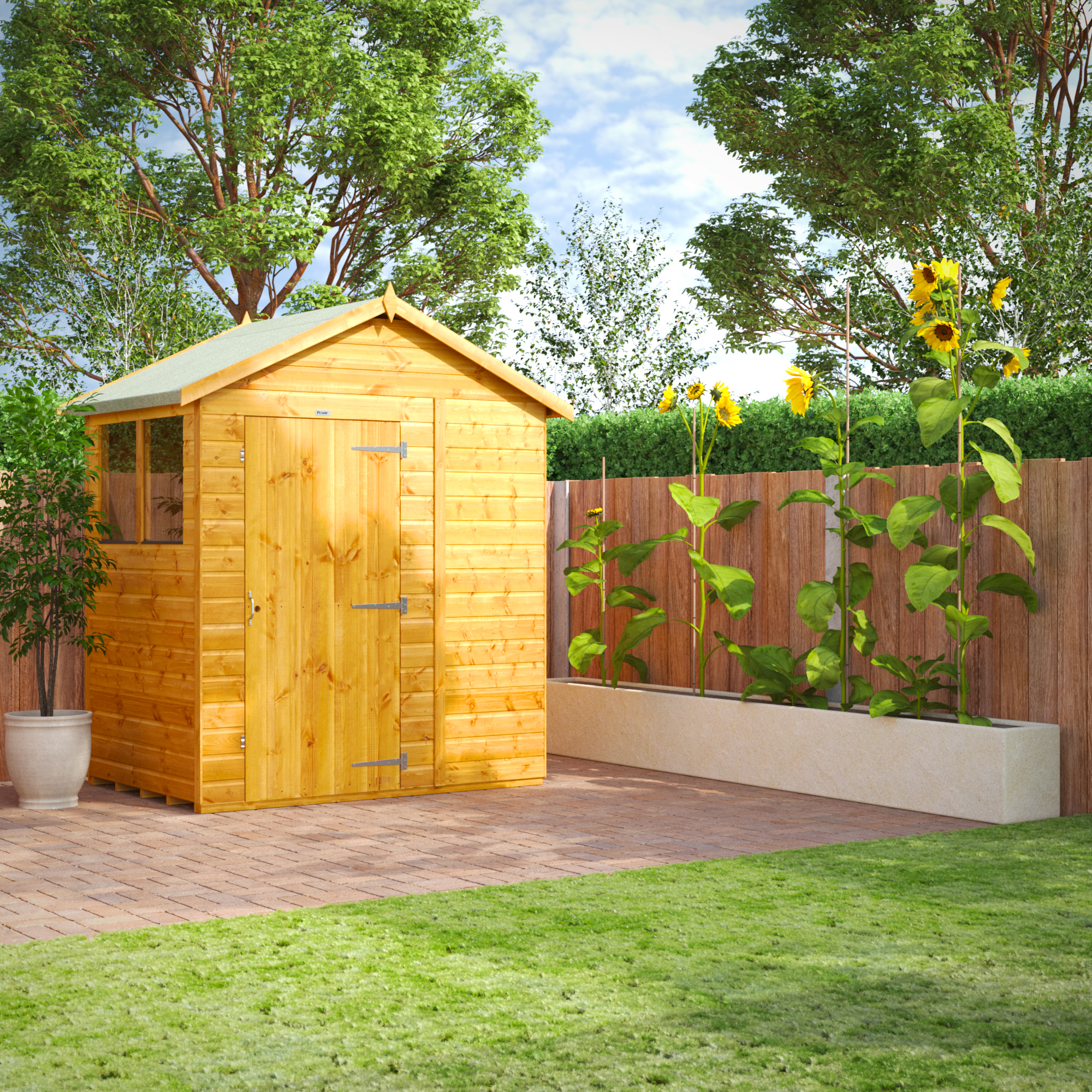 Image of Power Sheds 4 x 6ft Apex Shiplap Dip Treated Shed