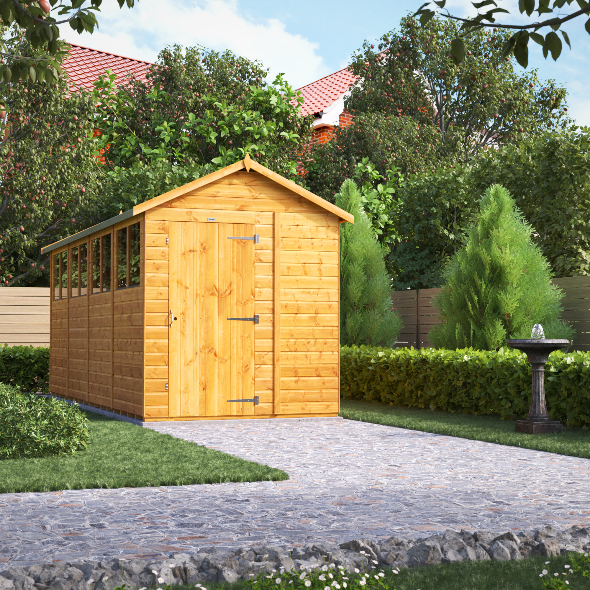 Image of Power Sheds 16 x 6ft Apex Shiplap Dip Treated Shed