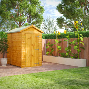 Power Sheds 6 x 4ft Apex Shiplap Dip Treated Windowless Shed
