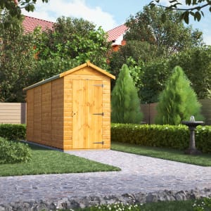Power Sheds 16 x 4ft Apex Shiplap Dip Treated Windowless Shed
