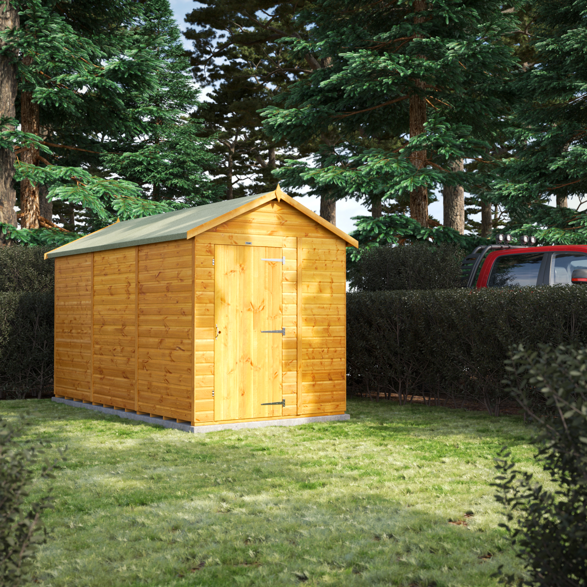 Image of Power Sheds 12 x 6ft Apex Shiplap Dip Treated Windowless Shed