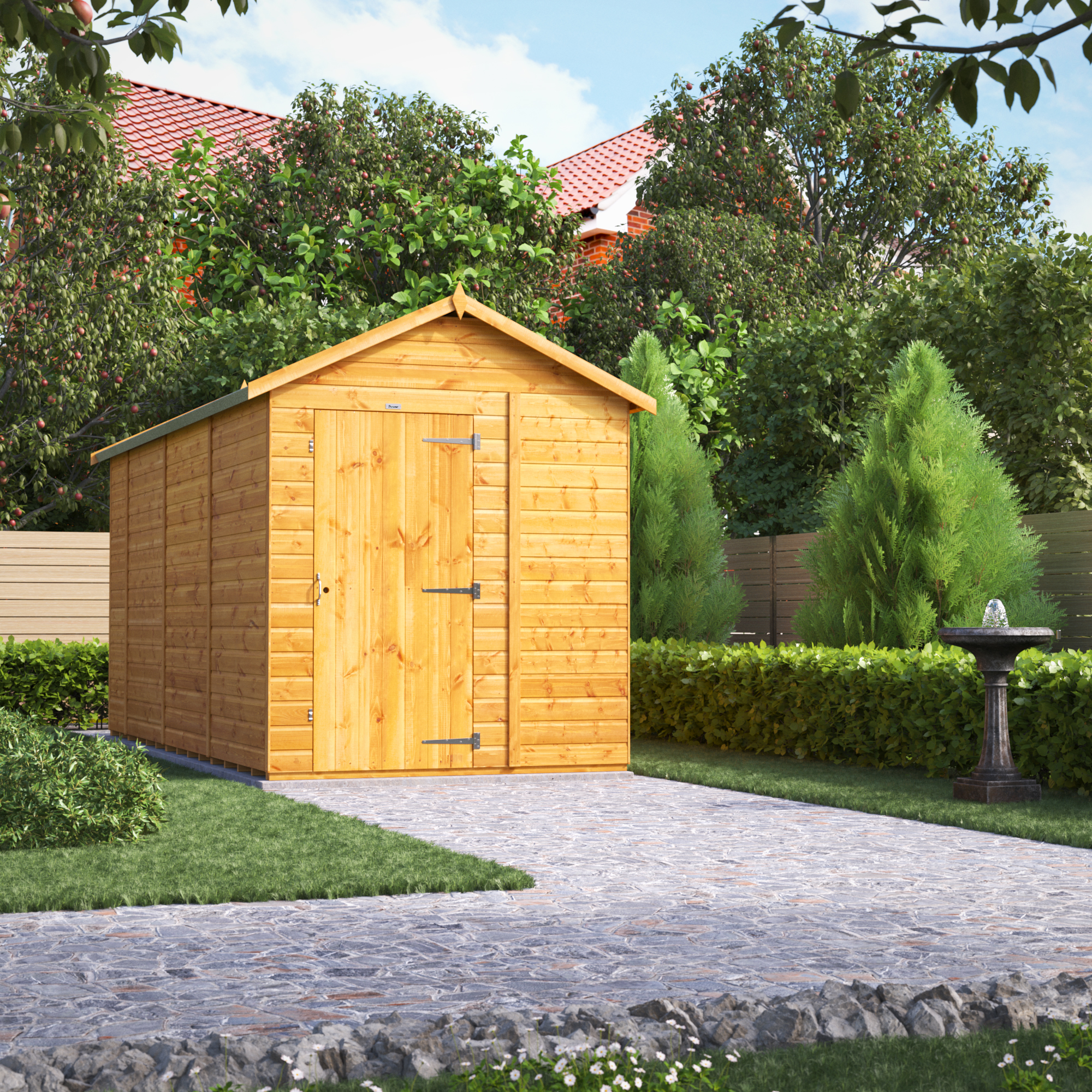 Image of Power Sheds 14 x 6ft Apex Shiplap Dip Treated Windowless Shed