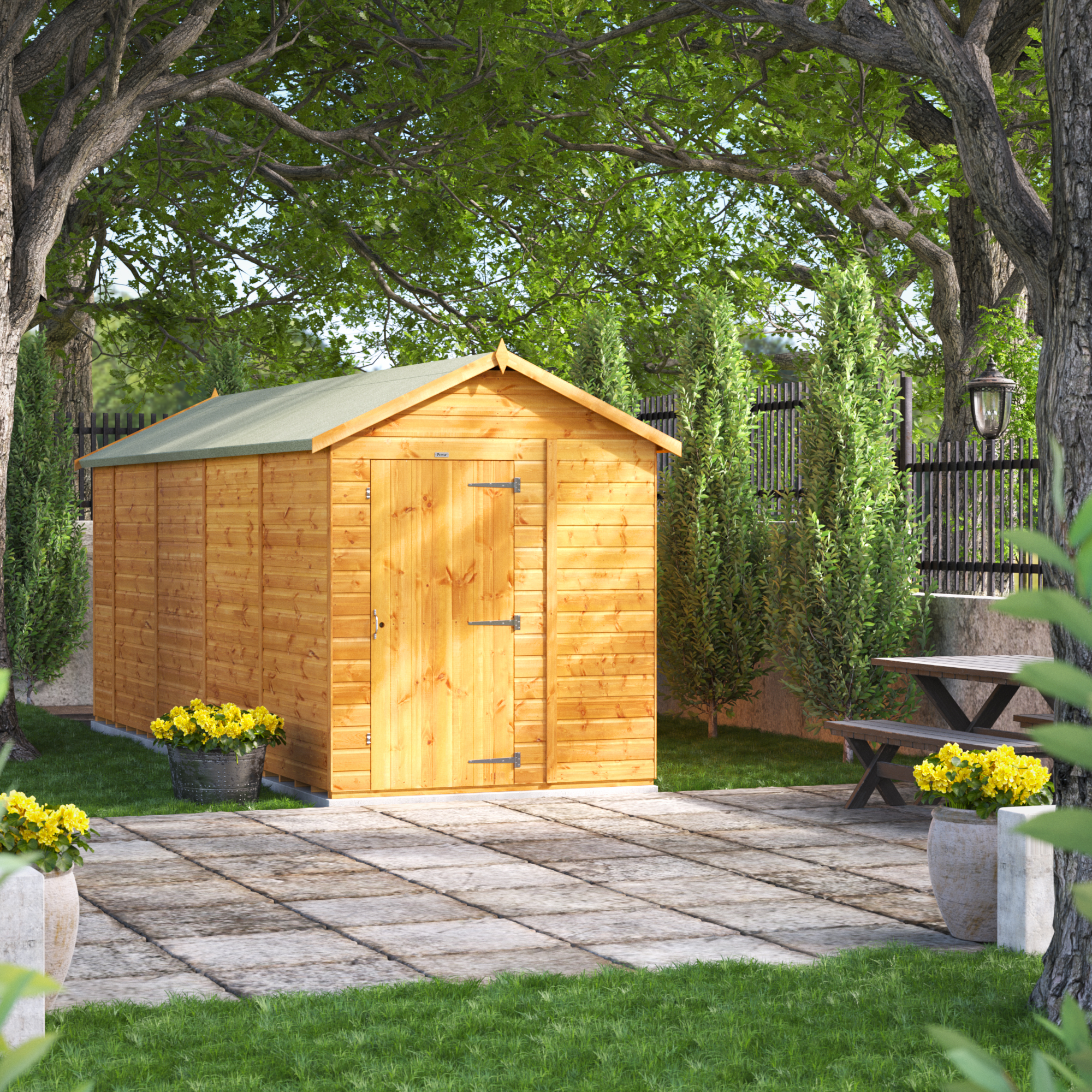 Image of Power Sheds 18 x 6ft Apex Shiplap Dip Treated Windowless Shed