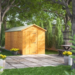 Power Sheds 20 x 6ft Apex Shiplap Dip Treated Windowless Shed