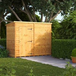 Power Sheds 8 x 4ft Pent Shiplap Dip Treated Windowless Shed
