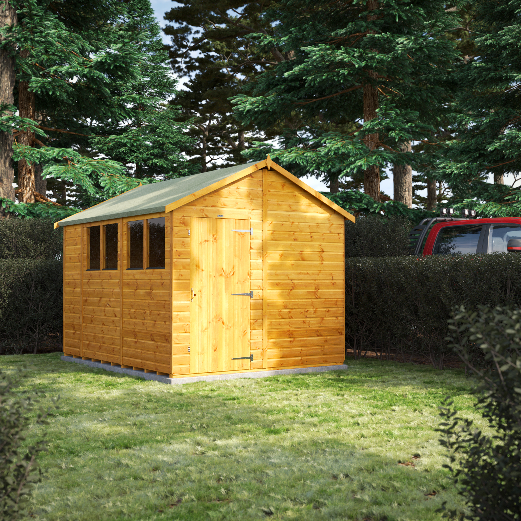 Image of Power Sheds 10 x 8ft Apex Shiplap Dip Treated Shed