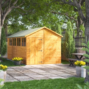 Power Sheds 18 x 8ft Apex Shiplap Dip Treated Shed