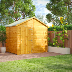 Power Sheds 6 x 8ft Apex Shiplap Dip Treated Windowless Shed