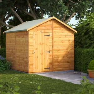 Power Sheds 8 x 8ft Apex Shiplap Dip Treated Windowless Shed