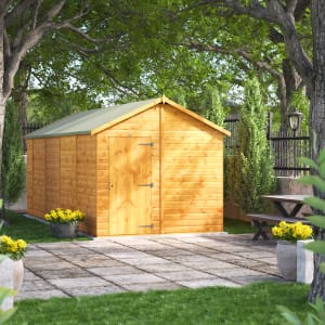 Power Sheds 18 x 8ft Apex Shiplap Dip Treated Windowless Shed