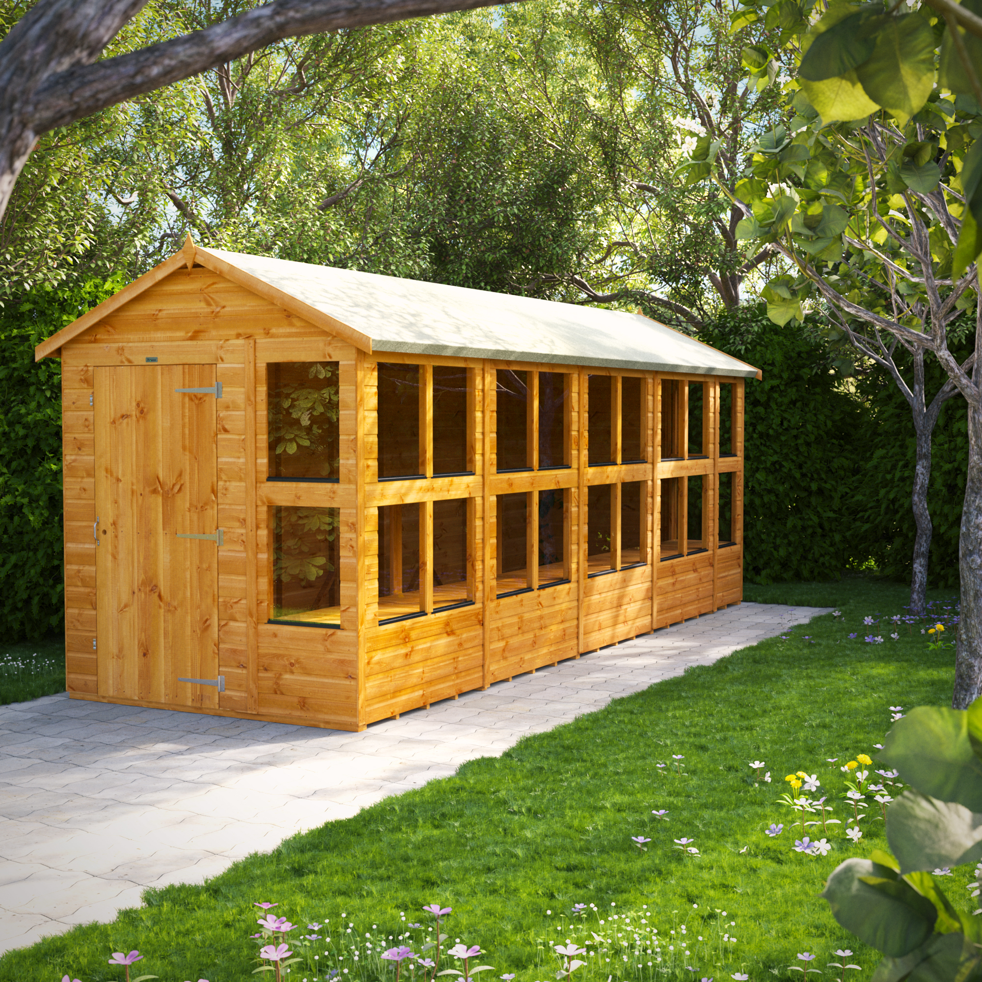 Image of Power Sheds 18 x 6ft Apex Shiplap Dip Treated Potting Shed