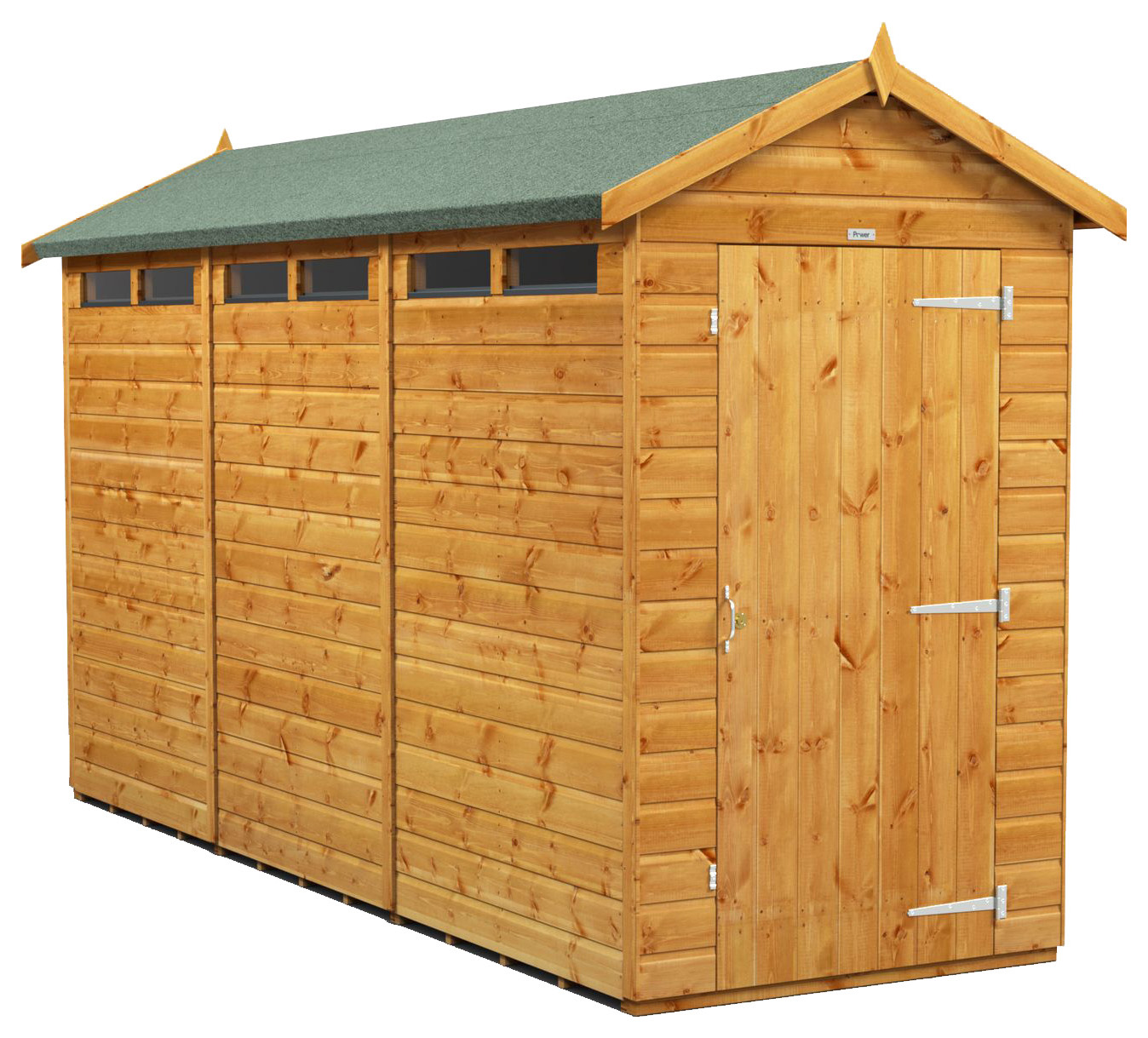 Power Sheds 12 x 4ft Apex Shiplap Dip Treated Security Shed