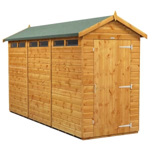 Power Sheds 12 x 4ft Apex Shiplap Dip Treated Security Shed