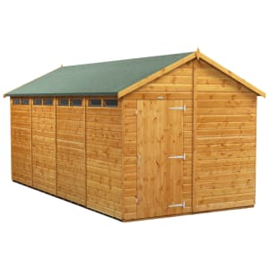 Power Sheds 16 x 8ft Apex Shiplap Dip Treated Security Shed