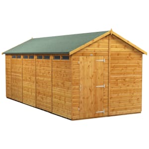 Power Sheds 18 x 8ft Apex Shiplap Dip Treated Security Shed