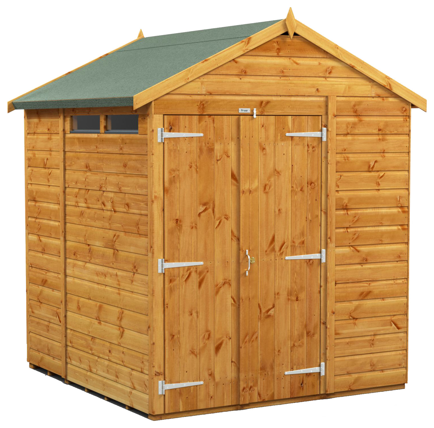 Image of Power Sheds 6 x 6ft Double Door Apex Shiplap Dip Treated Security Shed