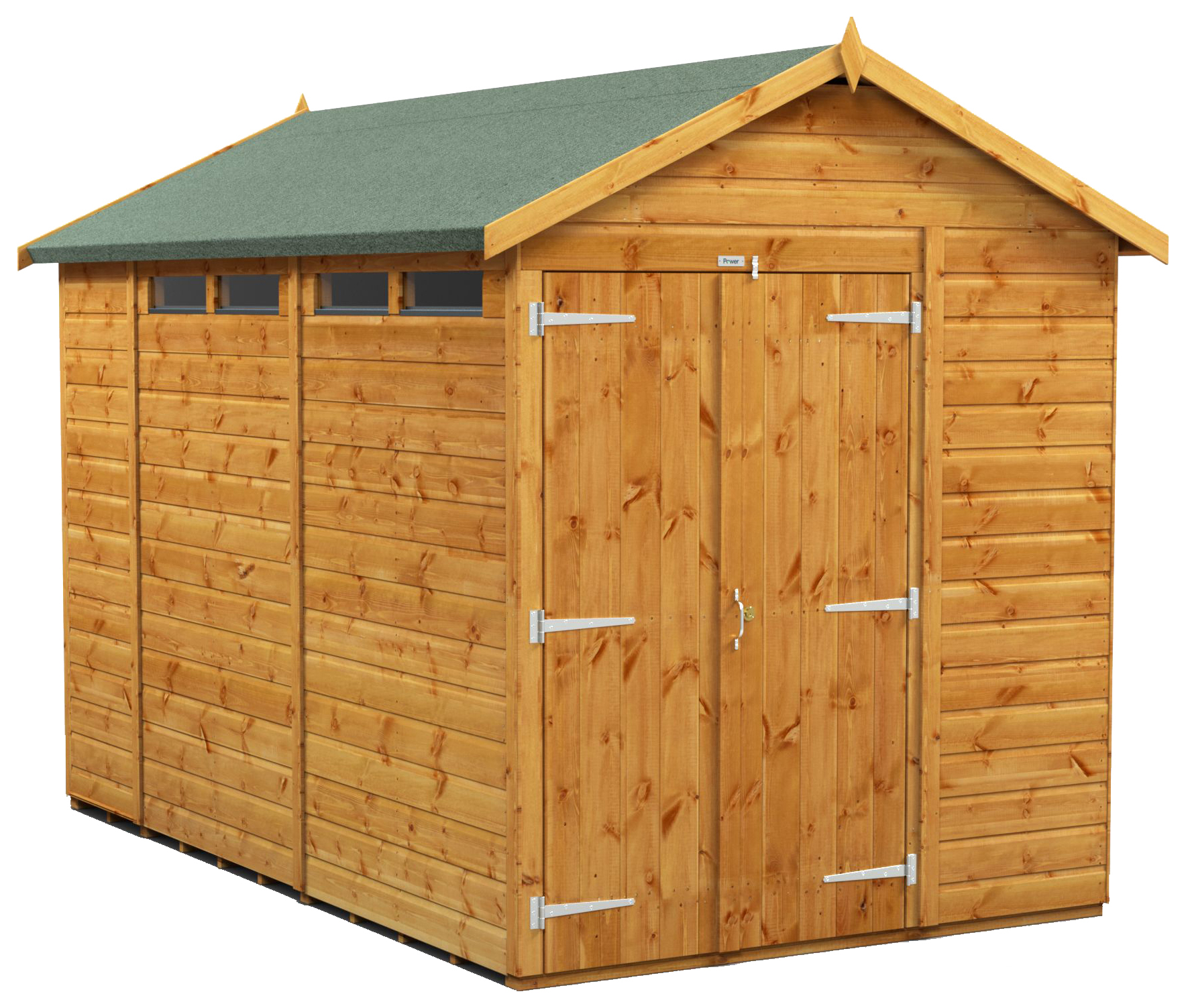 Image of Power Sheds 10 x 6ft Double Door Apex Shiplap Dip Treated Security Shed