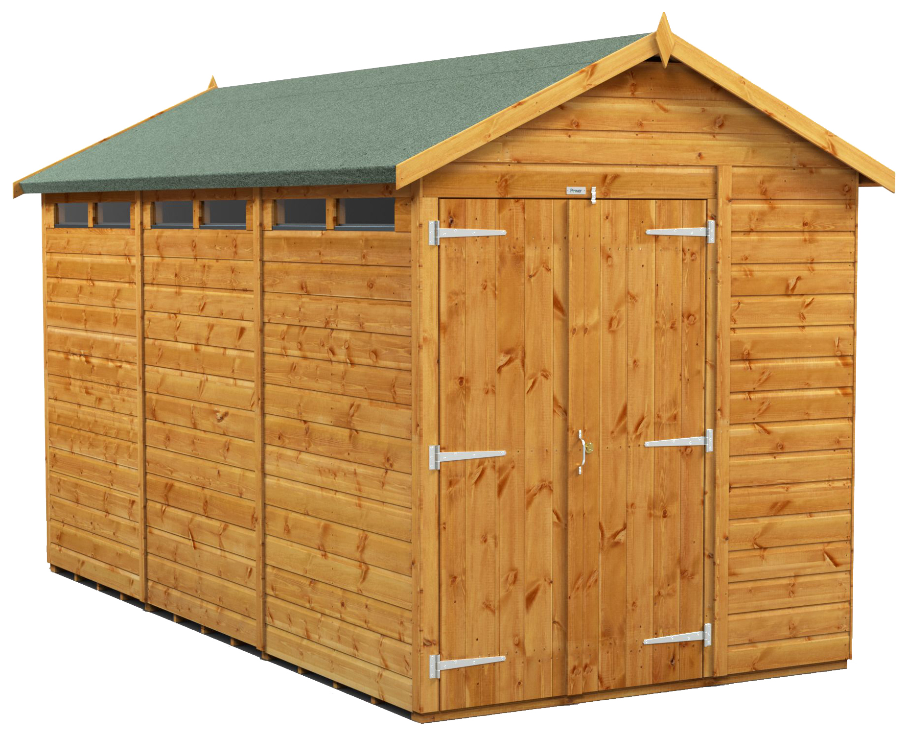 Power Sheds 12 x 6ft Double Door Apex Shiplap Dip Treated Security Shed