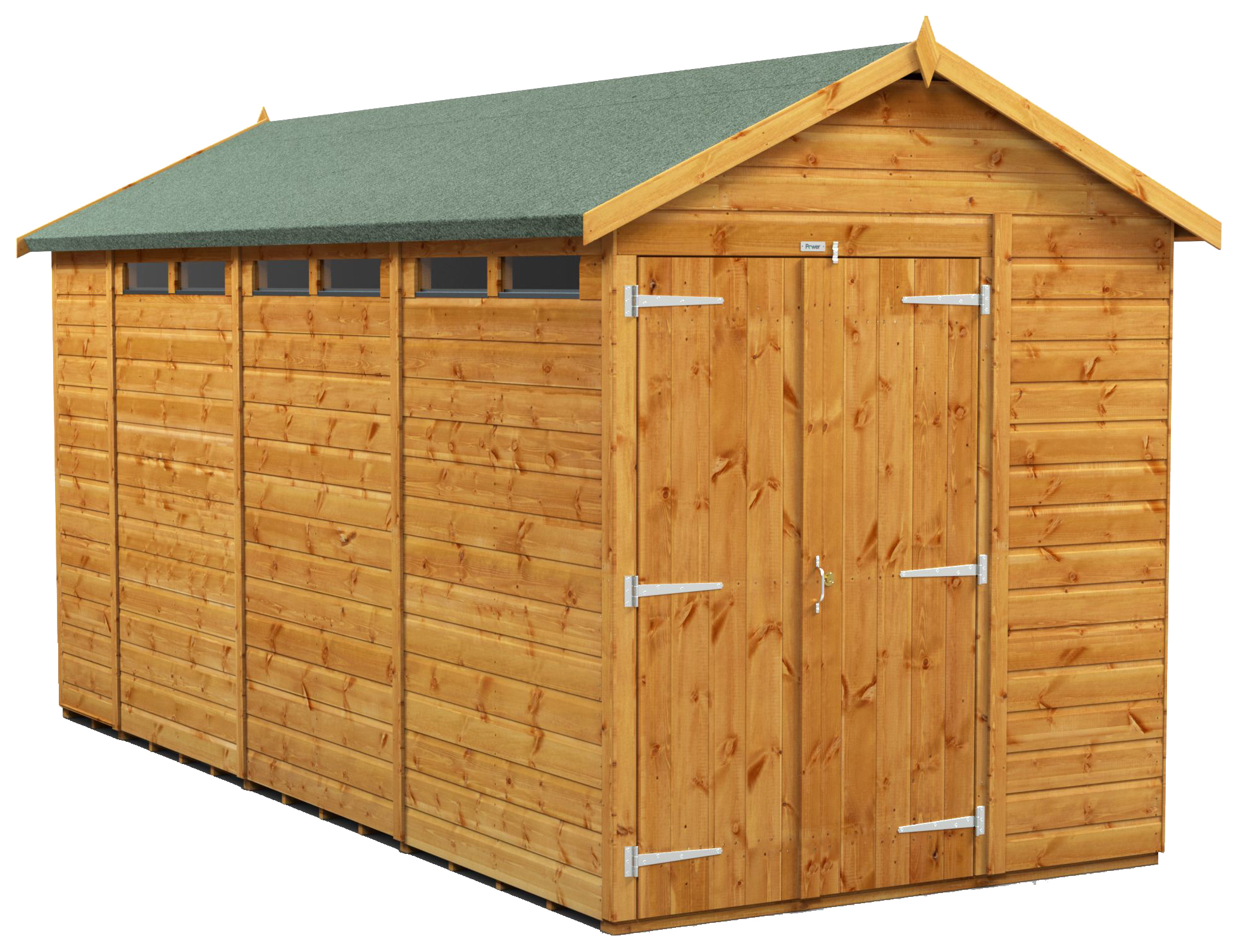 Power Sheds 14 x 6ft Double Door Apex Shiplap Dip Treated Security Shed