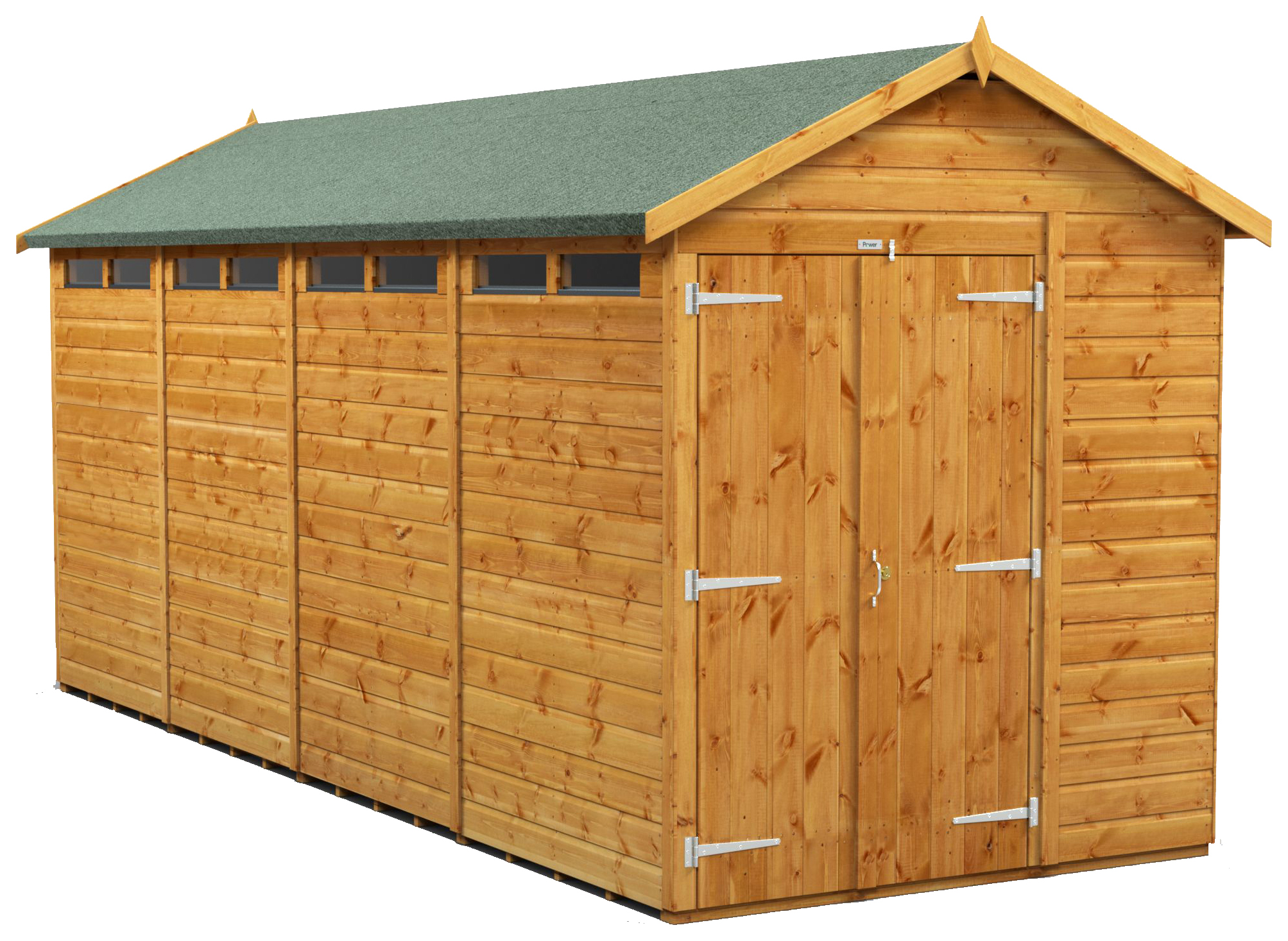 Image of Power Sheds 16 x 6ft Double Door Apex Shiplap Dip Treated Security Shed